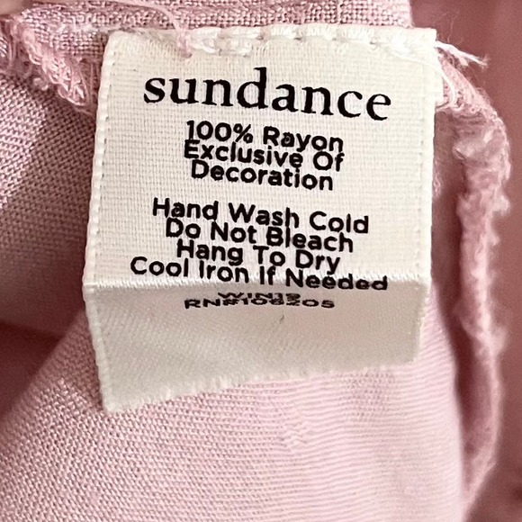 Sundance Spirit Lake Top Long Sleeve Flowy Coquette Swiss Dot Feminine Pink M - Picture 7 of 7